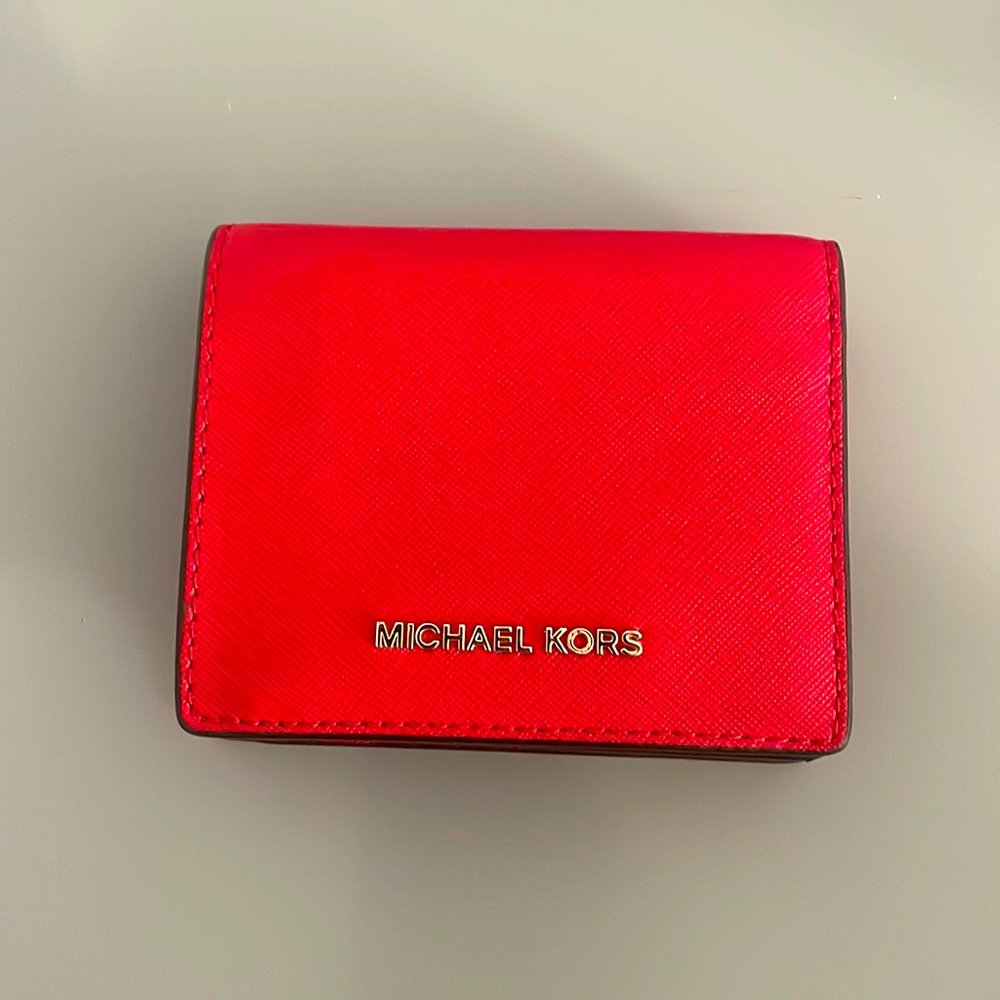 Michael kors red wallet